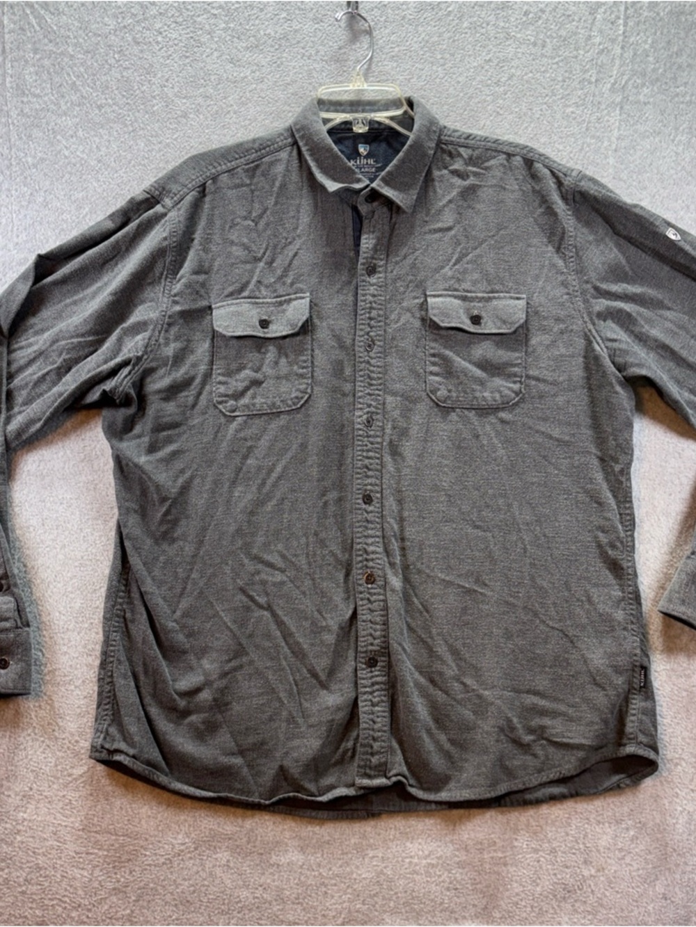 Kuhl Descendr Flannel Shirt Mens XL Button Up Gray LS 7244